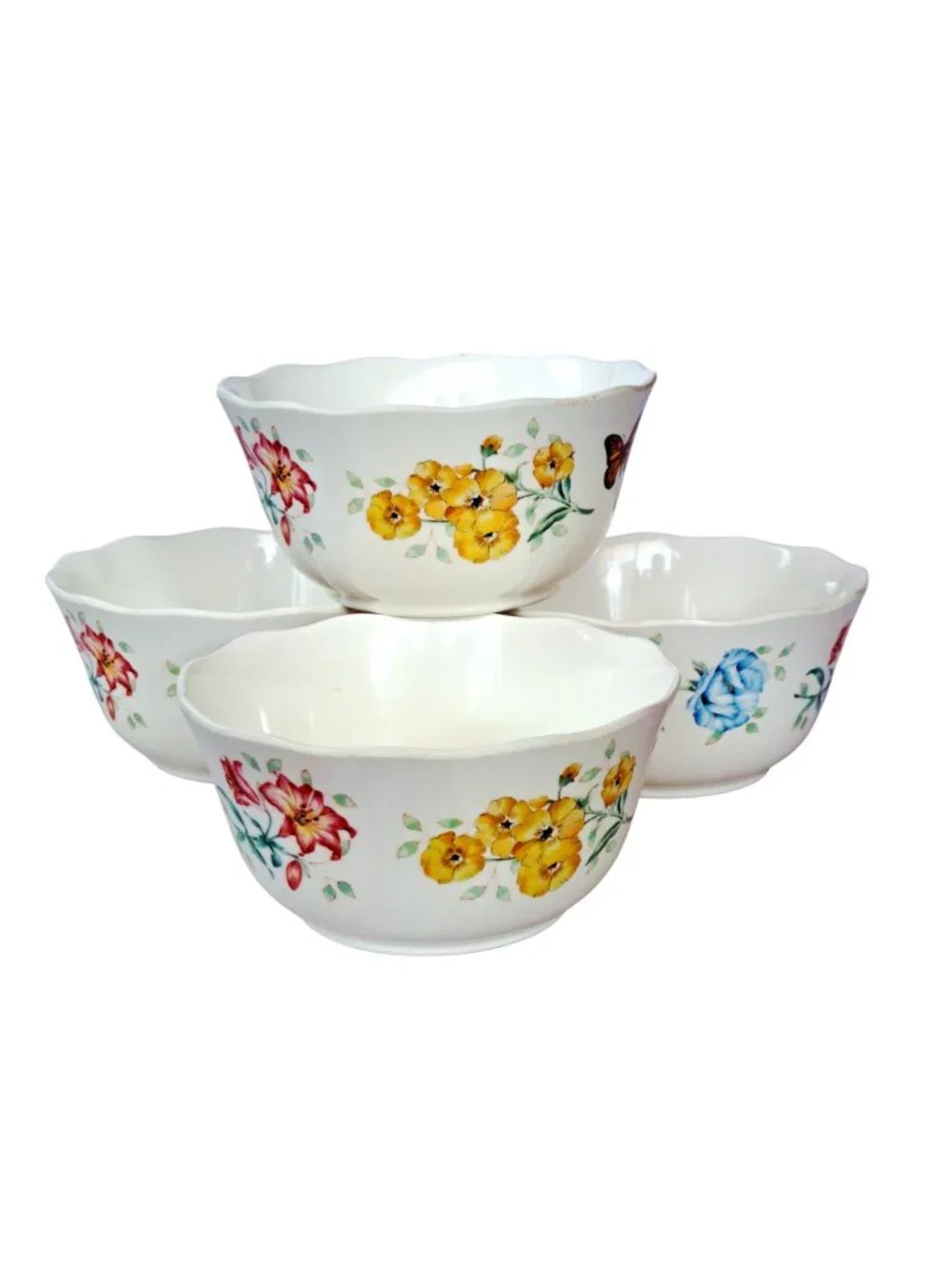 Lenox Butterfly Garden Melamine Soup Cereal Bowl 5 5/8